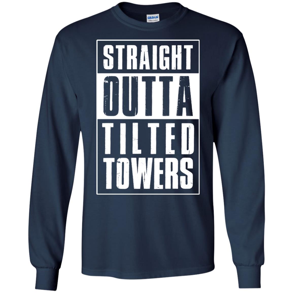 Tilted t shirt,Children's Tilted Towers t shirt in Black/blue 
