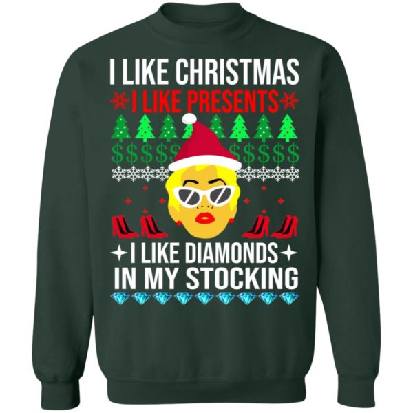 redirect 1537 600x600px I Like Christmas I Like Presents I Like Diamonds Cardi B Christmas Shirt