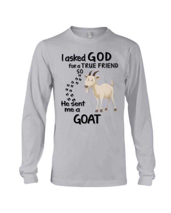 regular 4540 600x750px I Asked God For A True Friend So He Sent Me A Goat Shirt