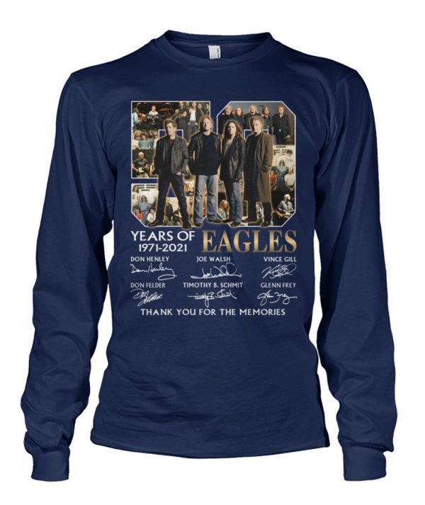 kZ9ynw K2GpBbR Evz8Oma front large 1 600x713px 50 Years Of Eagles 1971 2021 Thank You For The Memories Shirt