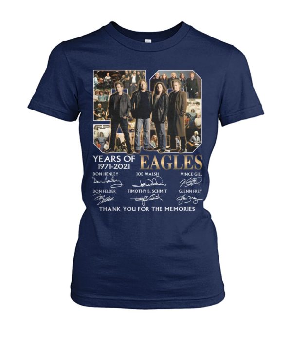 kZ9ynw XaReX1n 0mBEYLQ front large 1 600x713px 50 Years Of Eagles 1971 2021 Thank You For The Memories Shirt