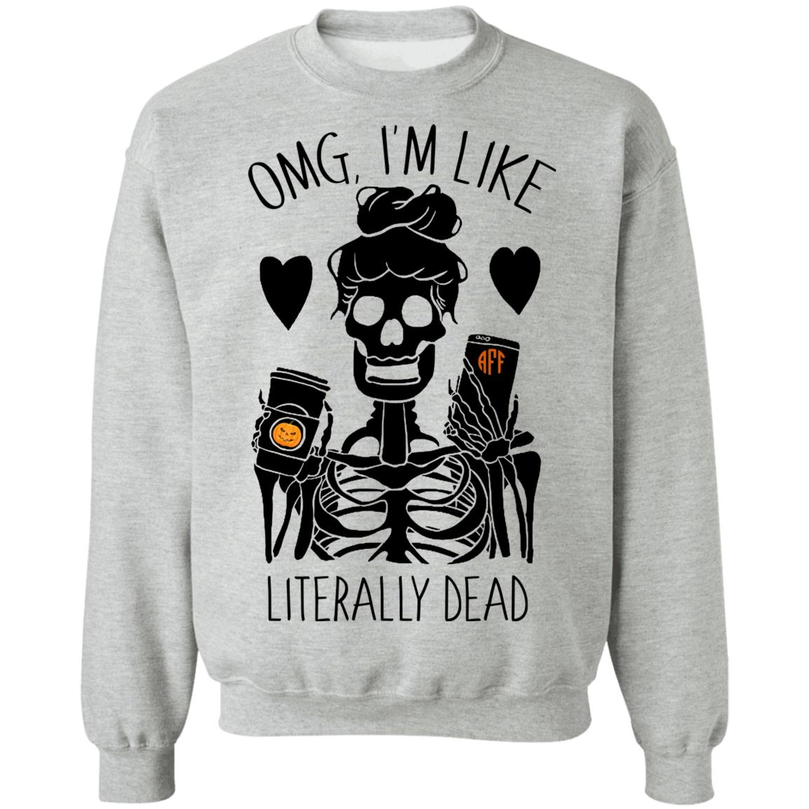 OMG I’m Like Literally Dead Monogram Halloween PersonalizationShirt