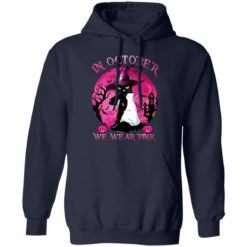 redirect09302021040956 1 247x247px Breast Cancer Black Cat Witch In October We Wear Pink Halloween Shirt