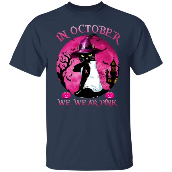 redirect09302021040956 3 600x600px Breast Cancer Black Cat Witch In October We Wear Pink Halloween Shirt