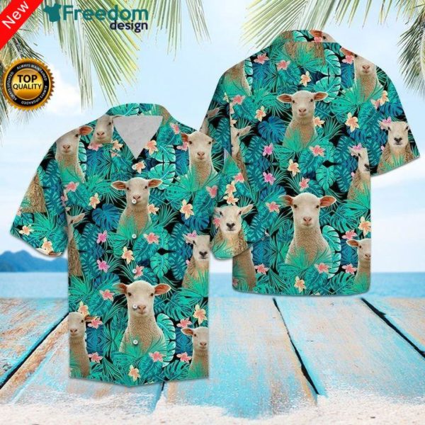 Sheep Tropical Hawaiian Shirt | Unisex