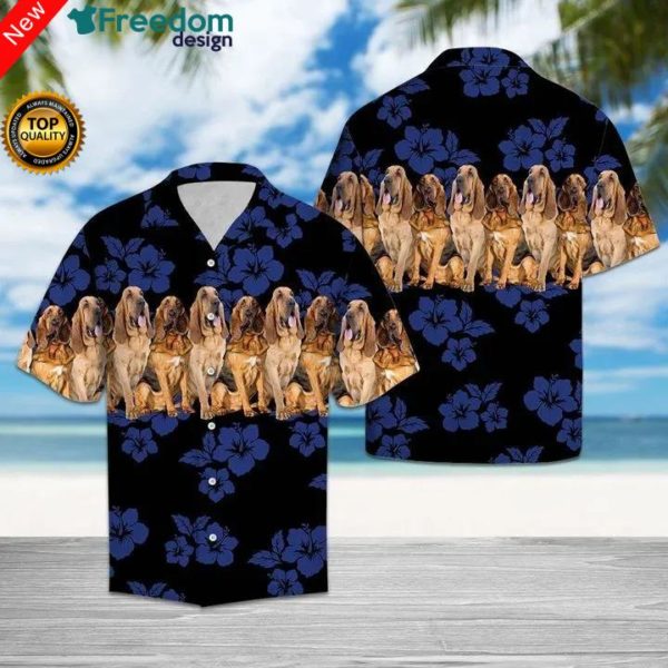Awesome Bloodhound Hawaiian Shirt | Unisex