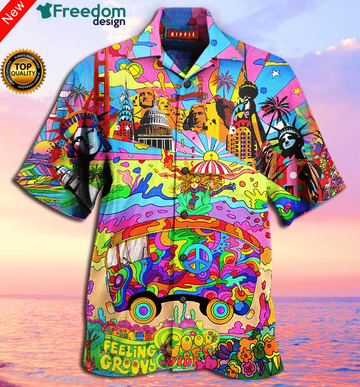 Groovy American Hippie Hawaiian Shirt | Unisex