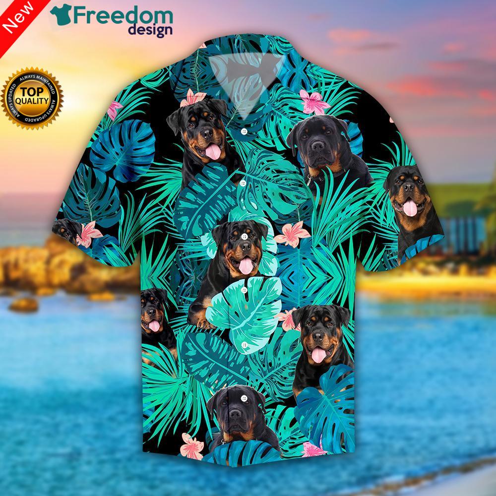 Rottweiler Hibiscus Tropical Hawaiian Shirt | Unisex