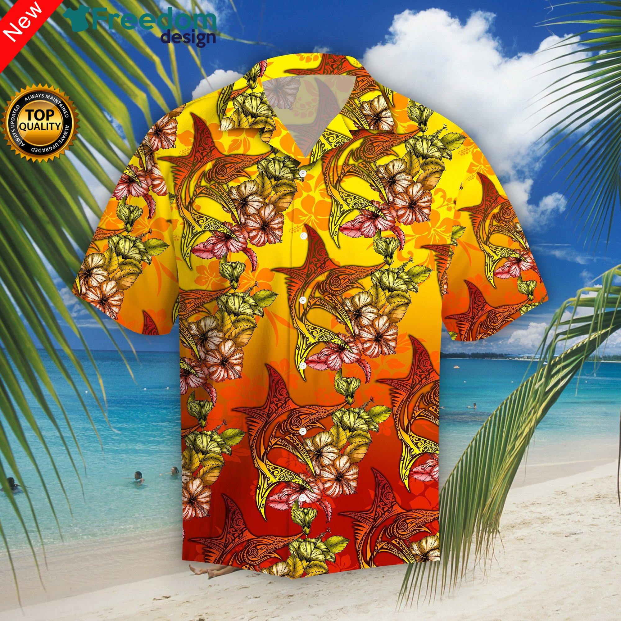Marlins Hibiscus Tropical Hawaiian Shirt | Unisex