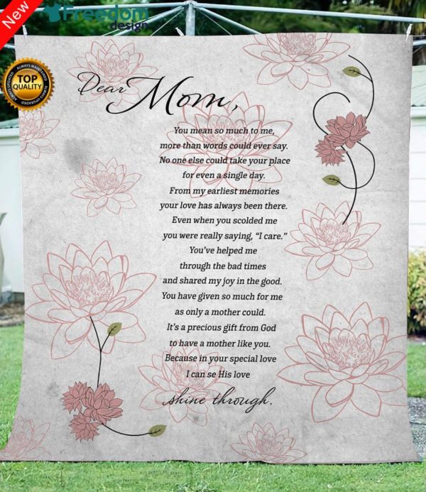 Dear Mom fleece blanket - perfect idea gift for mother's day, Christmas gift