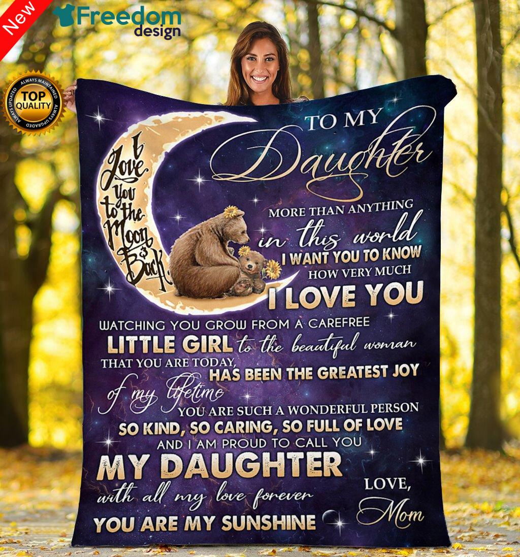 To my daughter Fleece Blanket meaningful gifts ideas - sentimental unique birthday gifts, Christmas gift for daughter from Mom