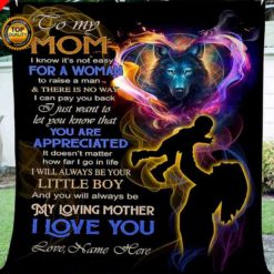 To my mom Custom Fleece Blanket - personalized sentimental unique happy Mother's day, birthday, Christmas gift ideas for mom from son