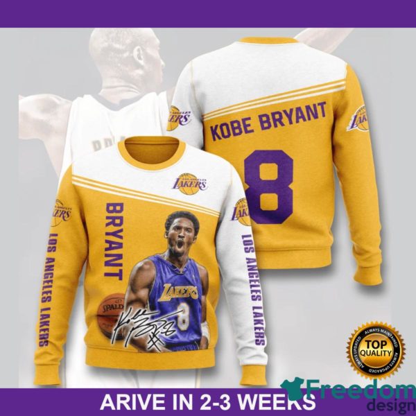 Kobe Bryant 8 LAL 3 D Sweatshirt 600x600px Kobe Bryant 8 LAL 3D Sweatshirt