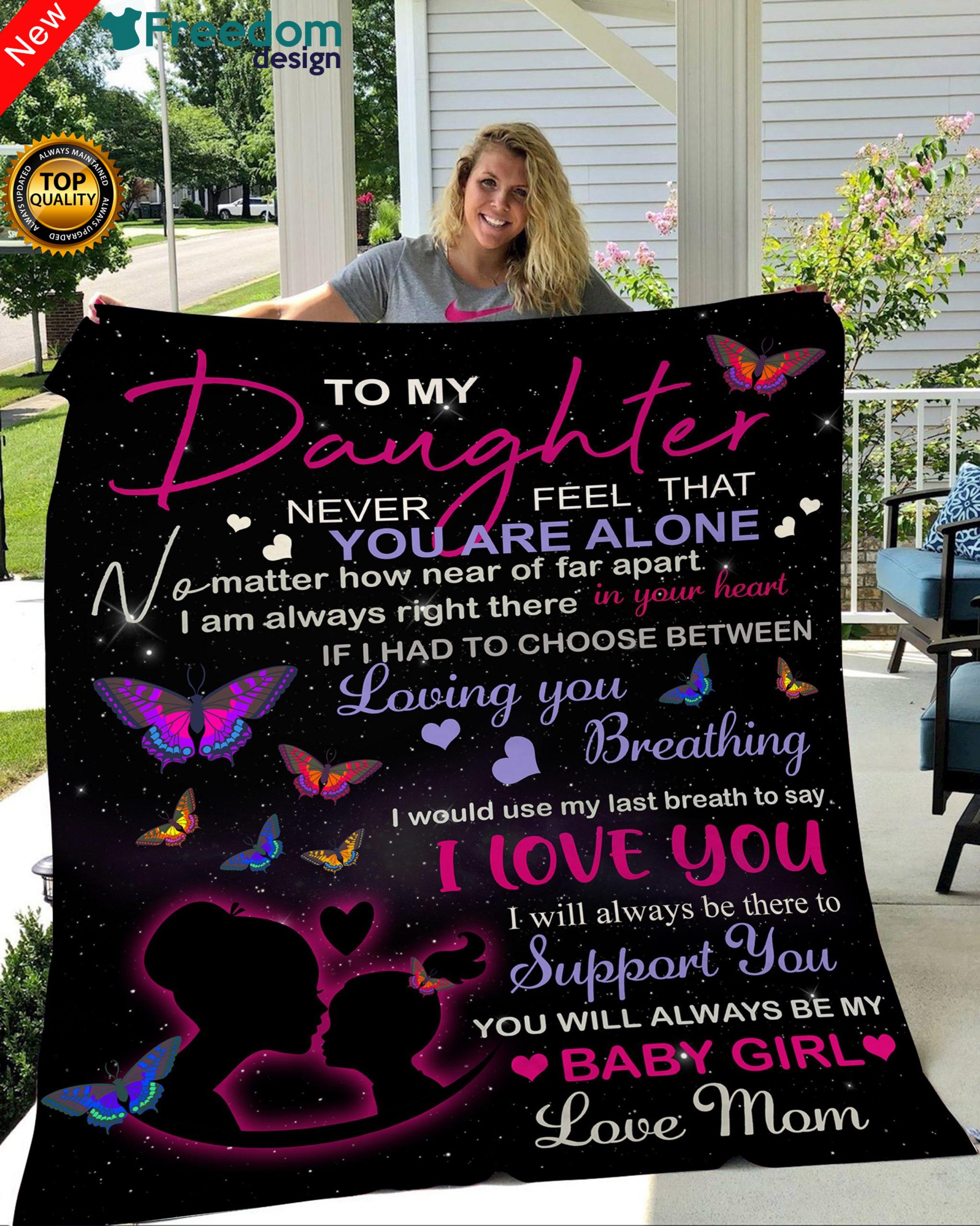 To my daughter fleece blanket gift from love mom
