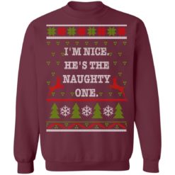 redirect10112021101046 5 247x247px I'm Nice He's The Naughty One Couples Christmas Sweatshirt