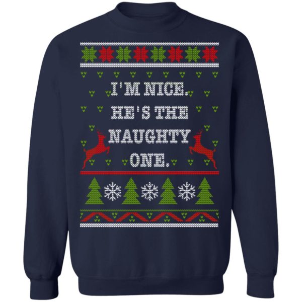 redirect10112021101046 6 600x600px I'm Nice He's The Naughty One Couples Christmas Sweatshirt