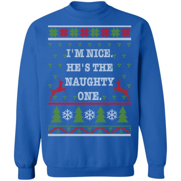 redirect10112021101046 8 600x600px I'm Nice He's The Naughty One Couples Christmas Sweatshirt