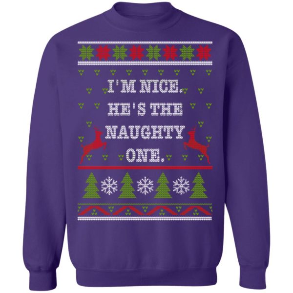 redirect10112021101046 9 600x600px I'm Nice He's The Naughty One Couples Christmas Sweatshirt