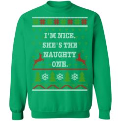 redirect10112021101058 10 247x247px I'm Nice She's The Naughty One Couples Christmas Sweatshirt