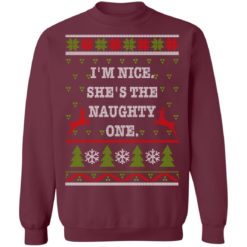 redirect10112021101058 5 247x247px I'm Nice She's The Naughty One Couples Christmas Sweatshirt