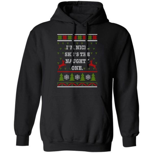 redirect10112021101058 600x600px I'm Nice She's The Naughty One Couples Christmas Sweatshirt