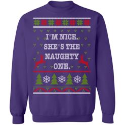 redirect10112021101058 9 247x247px I'm Nice She's The Naughty One Couples Christmas Sweatshirt