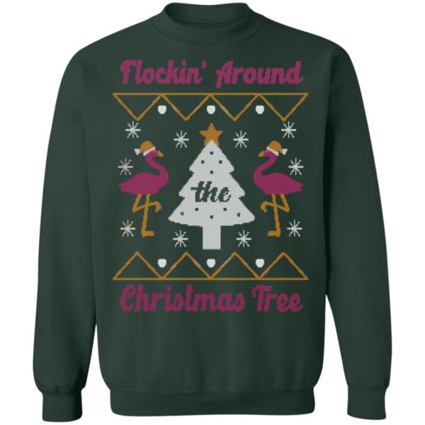 redirect10252021131008 4 600x600px Flocking Around The Christmas Tree Flamingo Ugly Christmas Sweater Sweatshirt