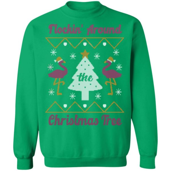 redirect10252021131008 6 600x600px Flocking Around The Christmas Tree Flamingo Ugly Christmas Sweater Sweatshirt