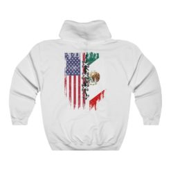 32912 247x247px Mexican And American Flag Hooded Sweatshirt
