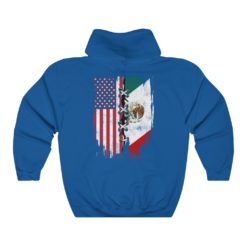 33395 247x247px Mexican And American Flag Hooded Sweatshirt