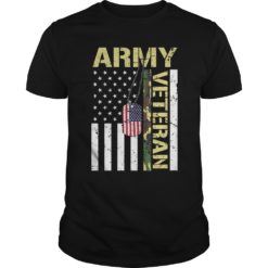American Flag Camo Proud Us Army Veteran T - Shirt