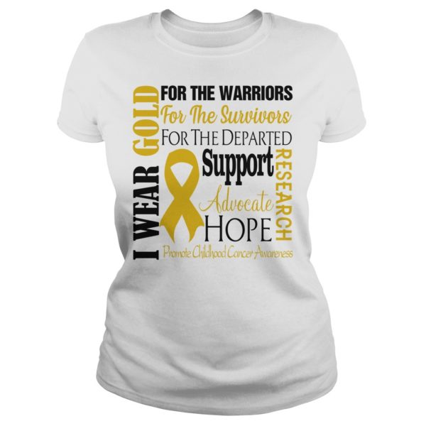 Childhood Cancer Awareness Gold for a Child Fight Shirt Ladies