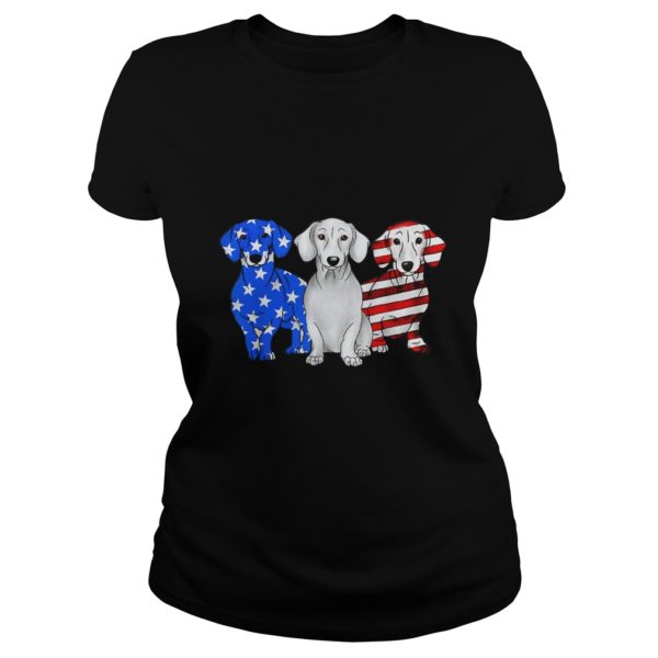 Dachshund Breed Dog America Flag Patriot Ladies