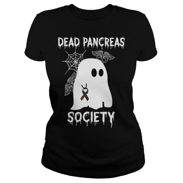 Dead Pancreas Society Ghost Halloween Shirt Ladies