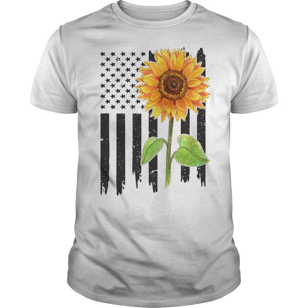 HippieAmerican Flag Sunflower Shirt