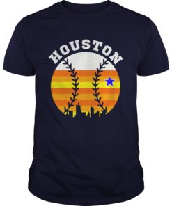 Houston Baseball Throwback Retro Astro Stripe t - shirt