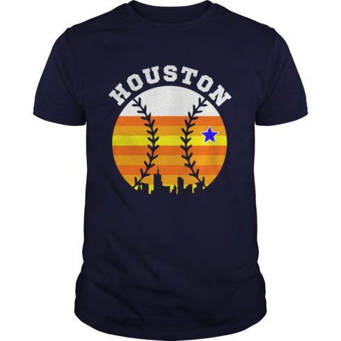 Houston Baseball Throwback Retro Astro Stripe t - shirt