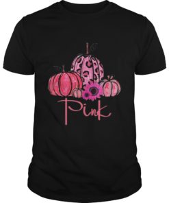 In October We Wear Pink Pumpkin Breast Cancer Halloween Shirt