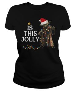 Is This Jolly Enough Christmas Yoda Santa Shirt Ladies