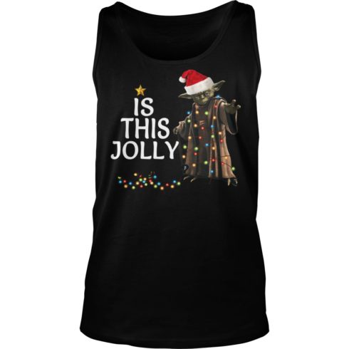 Is This Jolly Enough Christmas Yoda Santa Shirt Tank Top