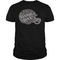 Leopard Print Football Helmet Game Day Shirt