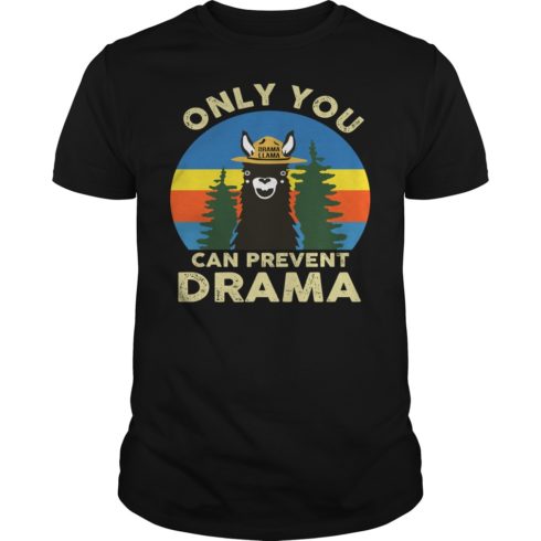 Llama Camping Only You Can Prevent Drama Shirt