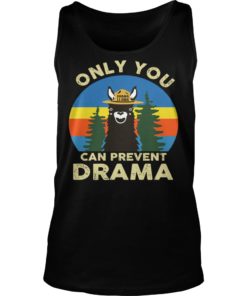 Llama Camping Only You Can Prevent Drama Shirt Tank Top