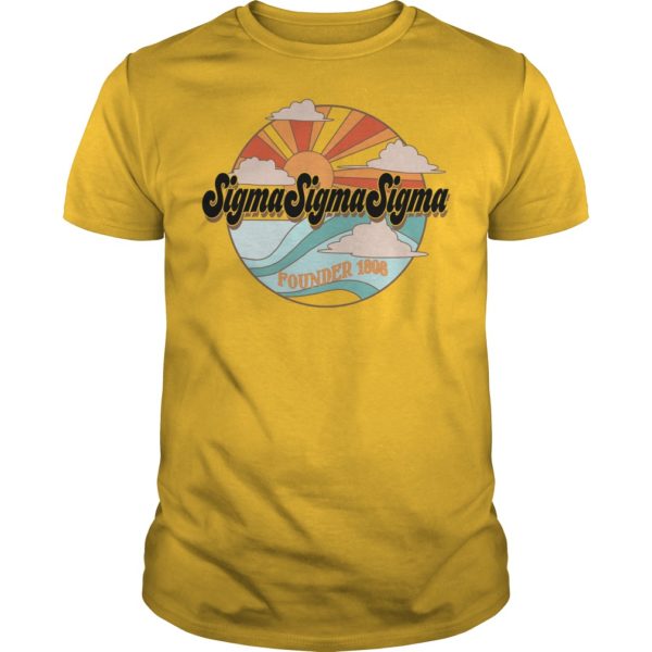 Tri Sigma Sigma Sigma Pledge Rush Sorority Vintage Sun Cloud Shirt
