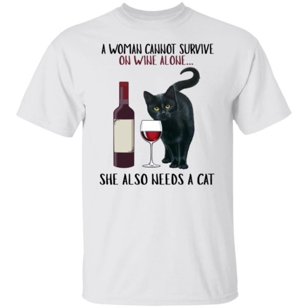 redirect11072021001131 4 600x600px A Woman Cannot Survive On Wine Alone She Needs A Cat Shirt