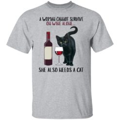 redirect11072021001131 5 247x247px A Woman Cannot Survive On Wine Alone She Needs A Cat Shirt