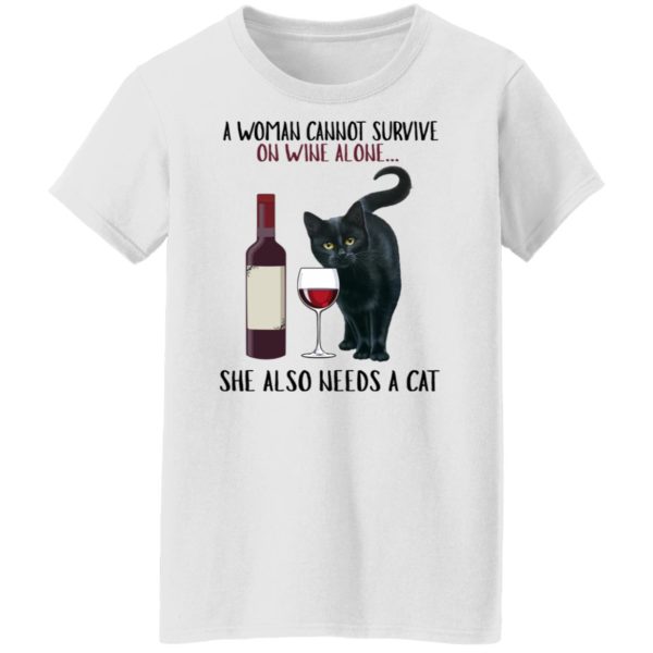 redirect11072021001131 6 600x600px A Woman Cannot Survive On Wine Alone She Needs A Cat Shirt
