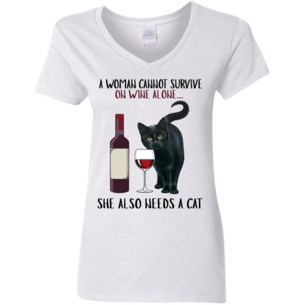 redirect11072021001131 8 600x600px A Woman Cannot Survive On Wine Alone She Needs A Cat Shirt