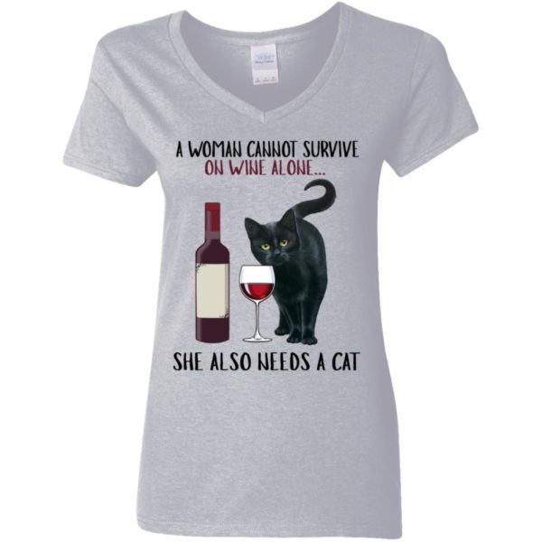 redirect11072021001131 9 600x600px A Woman Cannot Survive On Wine Alone She Needs A Cat Shirt