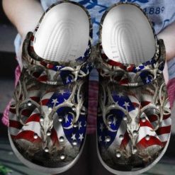 0x720 16000705075b8d2fab46 247x247px Deer Hunter America Flag Clog Shoes Gift For Daddy, Father's Day Gift